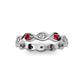 2 - Breanna 2.20 mm Red Garnet and Diamond Eternity Band 