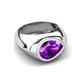 4 - Dianne 1.70 ct Pear Shape Amethyst Women Solitaire Engagement Ring 