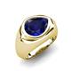 5 - Dianne 3.15 ct Pear Shape Blue Sapphire Women Solitaire Engagement Ring 