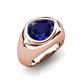 5 - Dianne 3.15 ct Pear Shape Blue Sapphire Women Solitaire Engagement Ring 