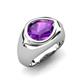 5 - Dianne 1.70 ct Pear Shape Amethyst Women Solitaire Engagement Ring 