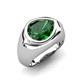 5 - Dianne 1.75 ct Pear Shape Created Emerald Women Solitaire Engagement Ring 