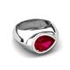 4 - Dianne 2.30 ct Pear Shape Created Ruby Women Solitaire Engagement Ring 