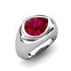 5 - Dianne 2.30 ct Pear Shape Created Ruby Women Solitaire Engagement Ring 