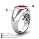 6 - Dianne 2.30 ct Pear Shape Created Ruby Women Solitaire Engagement Ring 