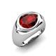 5 - Dianne 2.15 ct Pear Shape Red Garnet Women Solitaire Engagement Ring 