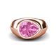 1 - Dianne 3.15 ct Pear Shape Pink Sapphire Women Solitaire Engagement Ring 