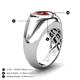 6 - Dianne 2.15 ct Pear Shape Red Garnet Women Solitaire Engagement Ring 