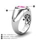 6 - Dianne 3.15 ct Pear Shape Pink Sapphire Women Solitaire Ring 