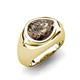 5 - Dianne 1.85 ct Pear Shape Smoky Quartz Women Solitaire Engagement Ring 