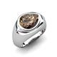 5 - Dianne 1.85 ct Pear Shape Smoky Quartz Women Solitaire Engagement Ring 
