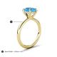 5 - Solina 2.43 ctw Pear Shape Blue Topaz accented Lab Grown Diamond Hidden Halo Women Engagement Ring 