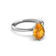 3 - Solina 1.83 ctw Pear Shape Citrine accented Lab Grown Diamond Hidden Halo Women Engagement Ring 