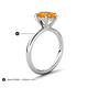 5 - Solina 1.83 ctw Pear Shape Citrine accented Lab Grown Diamond Hidden Halo Women Engagement Ring 