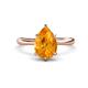 1 - Solina 1.83 ctw Pear Shape Citrine accented Lab Grown Diamond Hidden Halo Women Engagement Ring 
