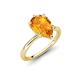4 - Solina 1.83 ctw Pear Shape Citrine accented Lab Grown Diamond Hidden Halo Women Engagement Ring 