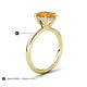 5 - Solina 1.83 ctw Pear Shape Citrine accented Lab Grown Diamond Hidden Halo Women Engagement Ring 