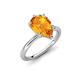 4 - Solina 1.83 ctw Pear Shape Citrine accented Lab Grown Diamond Hidden Halo Women Engagement Ring 