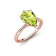 4 - Solina 2.28 ctw Pear Shape Peridot accented Lab Grown Diamond Hidden Halo Women Engagement Ring 