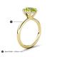 5 - Solina 2.28 ctw Pear Shape Peridot accented Lab Grown Diamond Hidden Halo Women Engagement Ring 