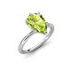 4 - Solina 2.28 ctw Pear Shape Peridot accented Lab Grown Diamond Hidden Halo Women Engagement Ring 