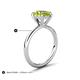 5 - Solina 2.28 ctw Pear Shape Peridot accented Lab Grown Diamond Hidden Halo Women Engagement Ring 