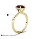 5 - Solina 2.23 ctw Pear Shape Red Garnet accented Lab Grown Diamond Hidden Halo Women Engagement Ring 