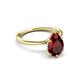 3 - Solina 2.23 ctw Pear Shape Red Garnet accented Lab Grown Diamond Hidden Halo Women Engagement Ring 