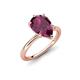 4 - Solina 2.48 ctw Pear Shape Rhodolite Garnet accented Lab Grown Diamond Hidden Halo Women Engagement Ring 