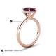 5 - Solina 2.48 ctw Pear Shape Rhodolite Garnet accented Lab Grown Diamond Hidden Halo Women Engagement Ring 