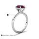 5 - Solina 2.48 ctw Pear Shape Rhodolite Garnet accented Lab Grown Diamond Hidden Halo Women Engagement Ring 