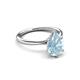 3 - Solina 2.03 ctw Pear Shape Aquamarine accented Lab Grown Diamond Hidden Halo Women Engagement Ring 