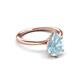 3 - Solina 2.03 ctw Pear Shape Aquamarine accented Lab Grown Diamond Hidden Halo Women Engagement Ring 