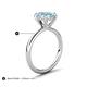5 - Solina 2.03 ctw Pear Shape Aquamarine accented Lab Grown Diamond Hidden Halo Women Engagement Ring 