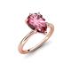4 - Solina 1.98 ctw Pear Shape Pink Tourmaline accented Lab Grown Diamond Hidden Halo Women Engagement Ring 