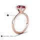 5 - Solina 1.98 ctw Pear Shape Pink Tourmaline accented Lab Grown Diamond Hidden Halo Women Engagement Ring 