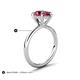 5 - Solina 1.98 ctw Pear Shape Pink Tourmaline accented Lab Grown Diamond Hidden Halo Women Engagement Ring 