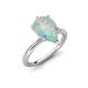4 - Solina 1.03 ctw Pear Shape Opal accented Lab Grown Diamond Hidden Halo Women Engagement Ring 