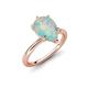 4 - Solina 1.03 ctw Pear Shape Opal accented Lab Grown Diamond Hidden Halo Women Engagement Ring 