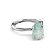 3 - Solina 1.03 ctw Pear Shape Opal accented Lab Grown Diamond Hidden Halo Women Engagement Ring 