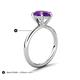 5 - Solina 1.78 ctw Pear Shape Amethyst accented Lab Grown Diamond Hidden Halo Women Engagement Ring 