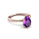 3 - Solina 1.78 ctw Pear Shape Amethyst accented Lab Grown Diamond Hidden Halo Women Engagement Ring 