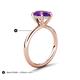 5 - Solina 1.78 ctw Pear Shape Amethyst accented Lab Grown Diamond Hidden Halo Women Engagement Ring 