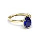 3 - Solina 2.58 ctw Pear Shape Created Blue Sapphire accented Lab Grown Diamond Hidden Halo Women Engagement Ring 