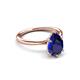3 - Solina 2.58 ctw Pear Shape Created Blue Sapphire accented Lab Grown Diamond Hidden Halo Women Engagement Ring 