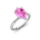 4 - Solina 2.58 ctw Pear Shape Created Pink Sapphire accented Lab Grown Diamond Hidden Halo Women Engagement Ring 