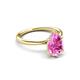 3 - Solina 2.58 ctw Pear Shape Created Pink Sapphire accented Lab Grown Diamond Hidden Halo Women Engagement Ring 