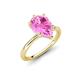4 - Solina 2.58 ctw Pear Shape Created Pink Sapphire accented Lab Grown Diamond Hidden Halo Women Engagement Ring 