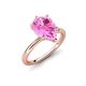 4 - Solina 2.58 ctw Pear Shape Created Pink Sapphire accented Lab Grown Diamond Hidden Halo Women Engagement Ring 