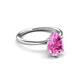 3 - Solina 2.58 ctw Pear Shape Created Pink Sapphire accented Lab Grown Diamond Hidden Halo Women Engagement Ring 